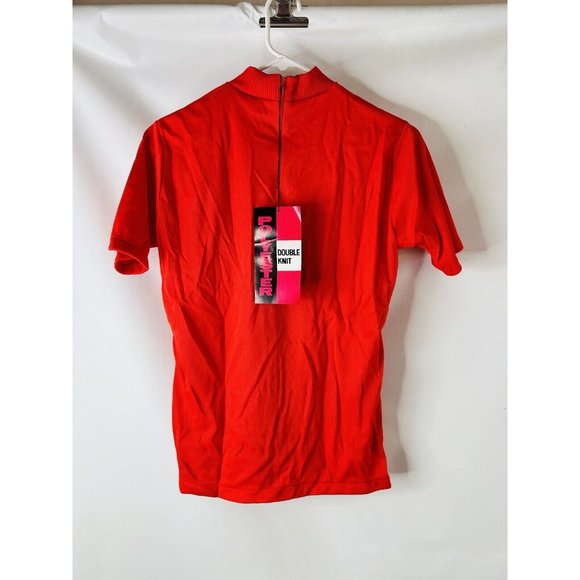 NOS VTG 70s Blank Knit Button Henley Shirt Blouse Disco Rockabilly - Picture 6 of 6